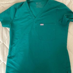Figs Catarina scrub top hunter green